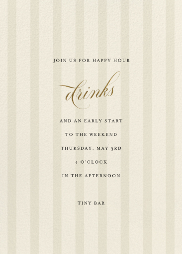Minimalist Stripe Invitation