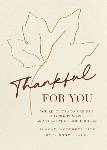 Hint of Fall - Thanksgiving Invitation by Paperless Post