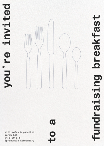 Utensils - Fundraiser Invitation by Paperless Post