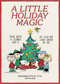 Peanuts Holiday Tree Invitation