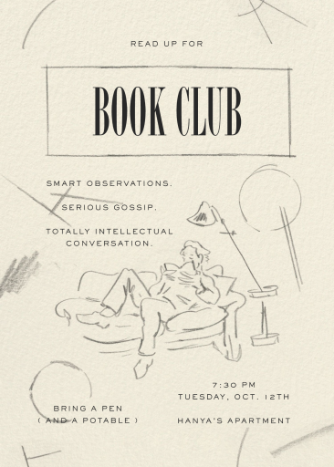 Literature Lover - Get-Together Invitation by Sam Crosby
