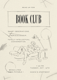Literature Lover - Get-Together Invitation by Sam Crosby