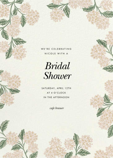 Framed Hydrangea - Bridal Shower Invitation by Rifle Paper Co.