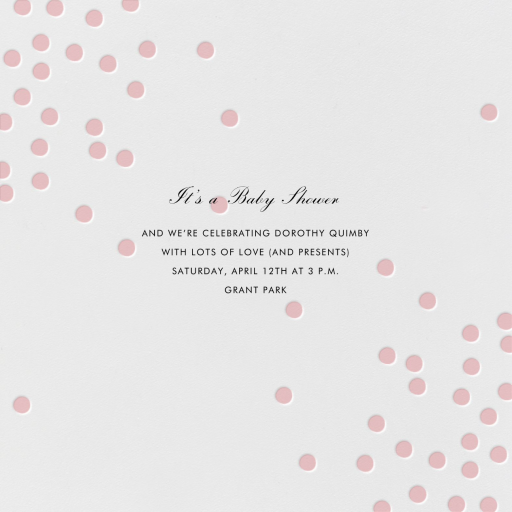 Pink Dots - Baby Shower Invitation by Linda and Harriett