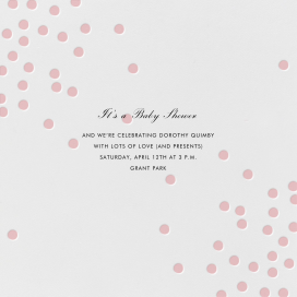Pink Dots - Baby Shower Invitation by Linda and Harriett