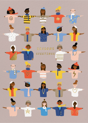 All Together Now - Christmas Card by Carolyn Suzuki Studio