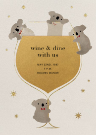 Do Drop By Bears - Happy Hour Invitation by Paperless Post