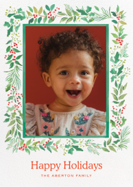 Holly and Sprig Photo (Gina Langford) - Holiday Card by Dogwood Hill