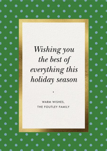 Perfect Spots - Holiday Card by kate spade new york