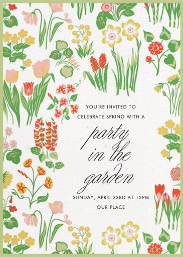 Carly Floral - Spring Party Invitation by Schumacher