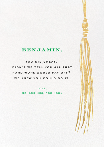 KSNY Tassel - Graduation Card by kate spade new york