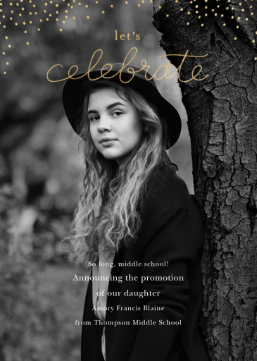 Cursive and Confetti - Graduation Announcement by Sugar Paper