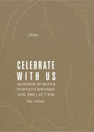 Drifting Lines - Birthday Invitation by Kelly Wearstler