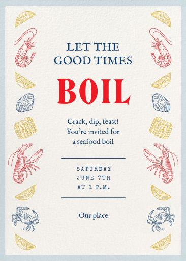 Seafood Boil - Summer Party Invitation by Paperless Post
