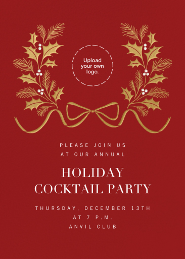 Holly Laurel - Corporate Holiday Party Invitation by Paperless Post