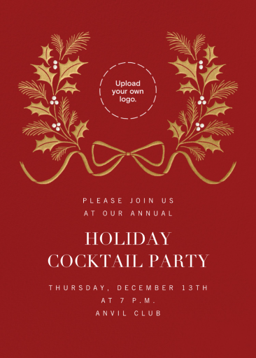 Holly Laurel - Holiday Party Invitation by paperless_post