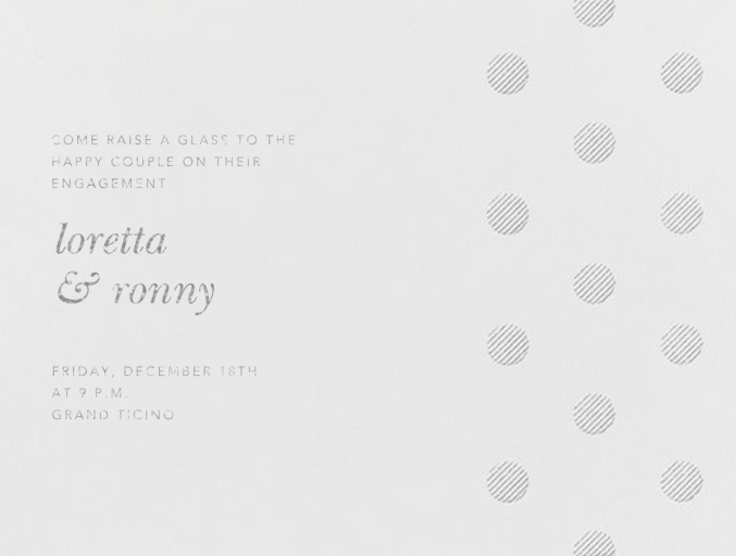 Polka Dot (Horizontal) - Invitation by Oscar de la Renta