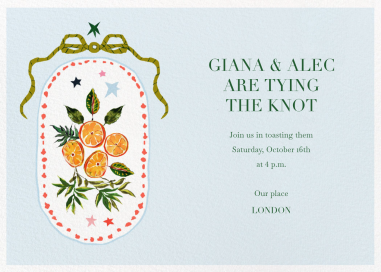 Bow and Citrus (Inslee Fariss) - Bridal Shower Invitation by Dogwood Hill