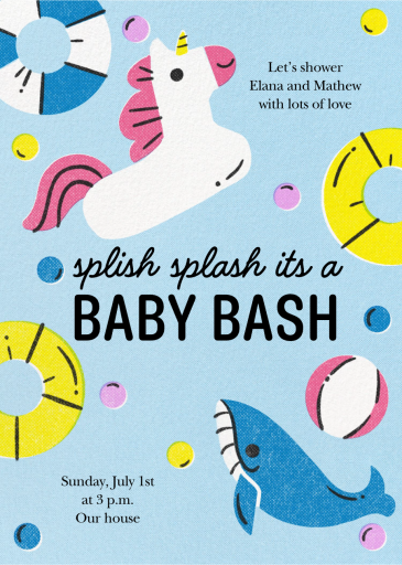Unicorn Pool Float - Baby Shower Invitation by Paperless Post