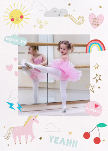 Unicorn Weather Photo - Birthday Invitation by Meri Meri