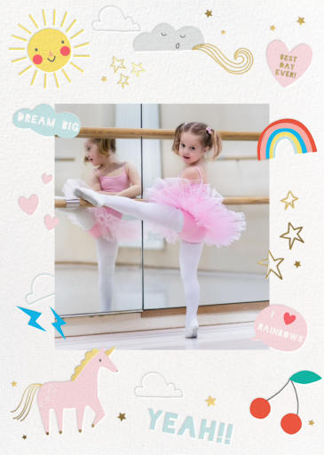 Unicorn Weather Photo - Invitation by Meri Meri