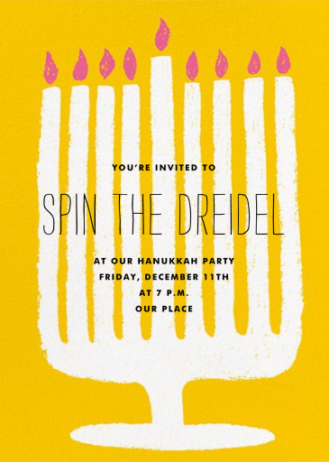 Eight Days a Week - Hanukkah Invitation by Paperless Post
