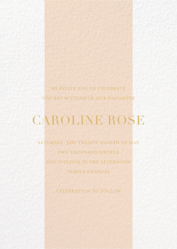 Classic Stripe - Bar & Bat Mitzvah Invitation by Sugar Paper