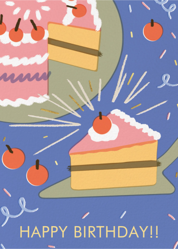 Birthday Slice (Elena Boils) - Birthday Card by Wrap