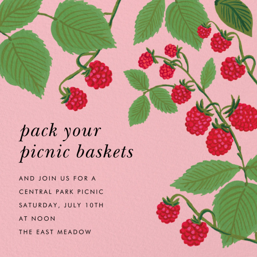 Raspberry Bramble - Get-Together Invitation by Rifle Paper Co.