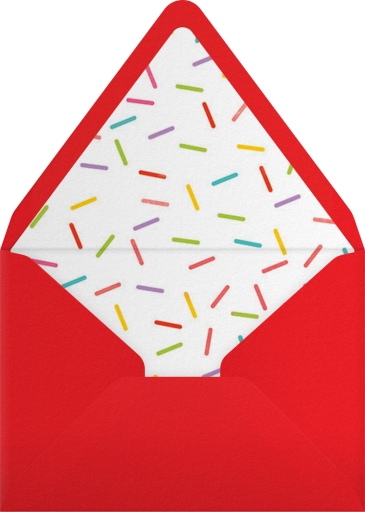Red Balloon Celebration Invitation Envelope