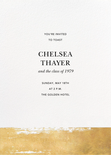 Simple Brushstroke - Graduation Party Invitation by Sugar Paper