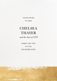 Simple Brushstroke - Graduation Party Invitation by Sugar Paper