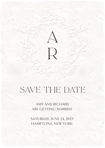 Embossed Baby’s Breath - Save the Date by Inquisited