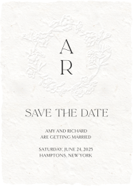 Embossed Baby’s Breath - Save the Date by Inquisited