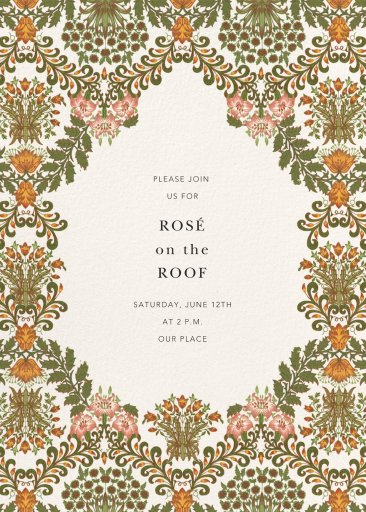 Floral Damask - Spring Party Invitation by Oscar de la Renta