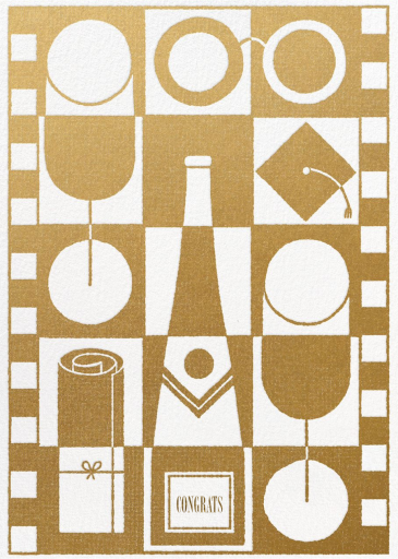 Checkerboard Grad (Greeting) - Graduation Card by Paperless Post