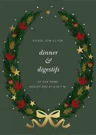 Starry Wreath - Cocktail Party Invitation by Paperless Post