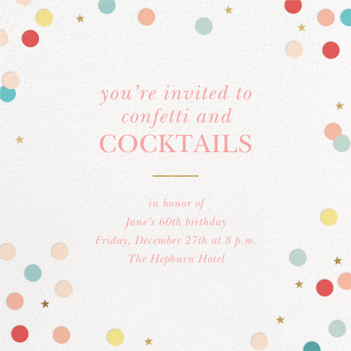 Confetti or Not - Birthday Invitation by Sugar Paper - Back