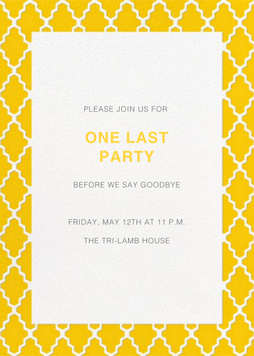 Marrakesh (Tall) - Graduation Party Invitation by Paperless Post