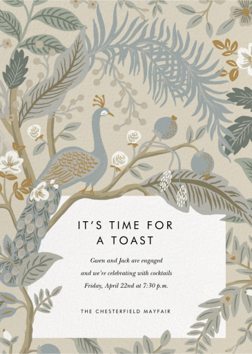 Peacock Garden - Engagement Party Invitation by Rifle Paper Co.