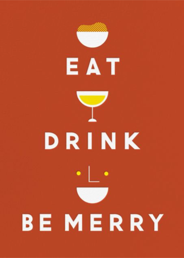 Eat Drink And Be Merry - Cocktail Party Invitation by The Indigo Bunting