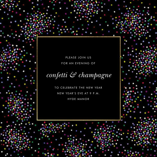 Confetti Clusters - New Year's Eve Invitation by kate spade new york