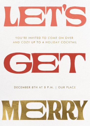 Let's Get Merry - Winter Party Invitation by Paperless Post