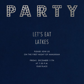 Marquee Lights - Hanukkah Invitation by Paperless Post