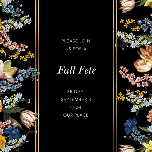 Nocturna - Fall Party Invitation by Oscar de la Renta