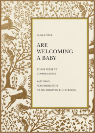 Golden Deer Frame - Baby Shower Invitation by Chand Sitara