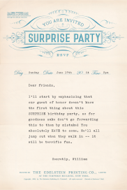 Open Letter - Surprise Party by Annie Atkins