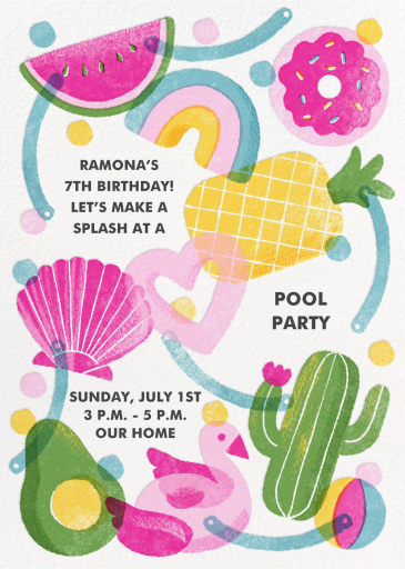 Pool Floats by Paperless Post