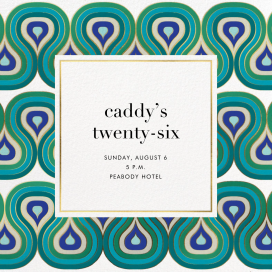 Peacocking - Birthday Invitation by Jonathan Adler