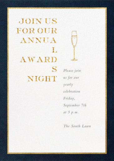 Oro (Tall) - Awards Ceremony Invitation by Paperless Post